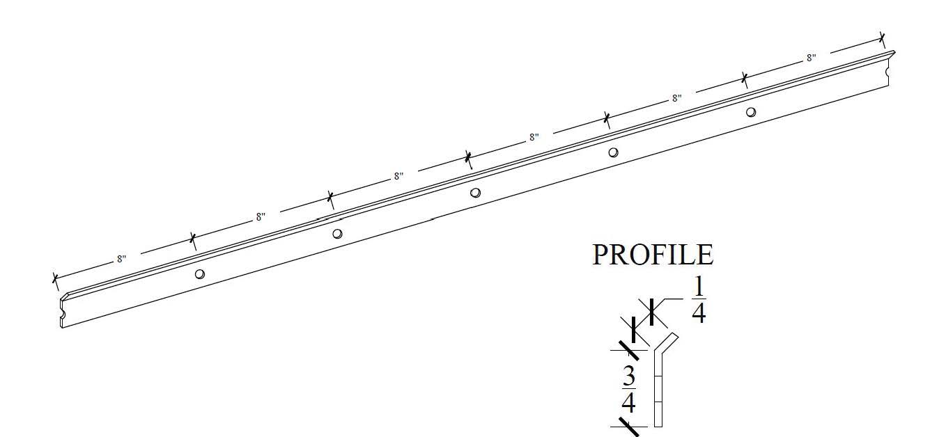 T2 Termination Bar - Aluminum